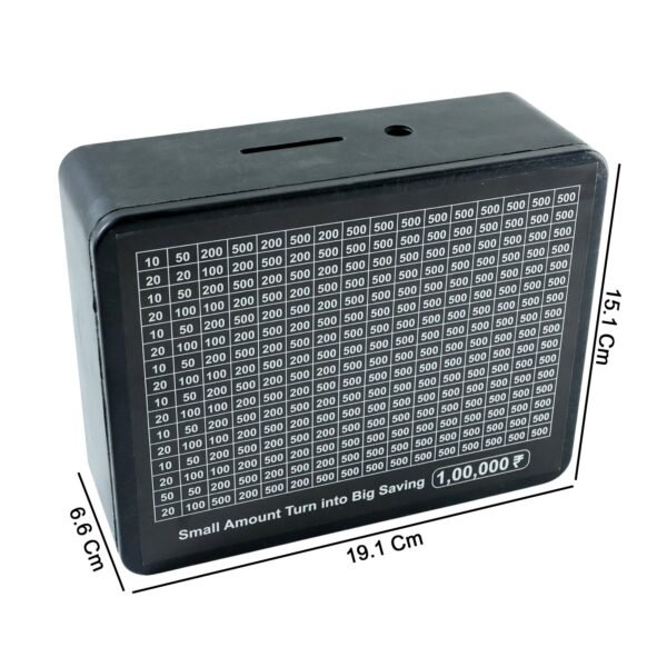 reusable money saving piggy bank with black gel pen (15 Ã— 19 cm, 1 pc)