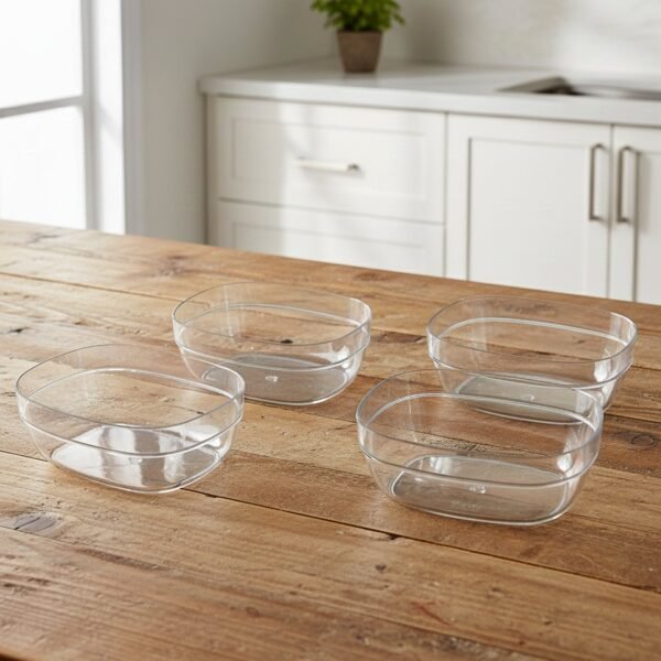 transparent multipurpose serving bowl set (4 pc set) transparent multipurpose serving bowl set (4 pc set)