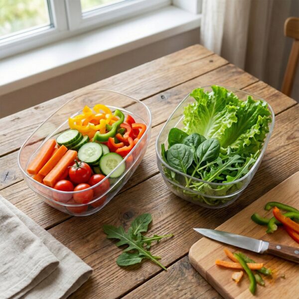 multipurpose transparent serving & storage bowls set (6 pc set)