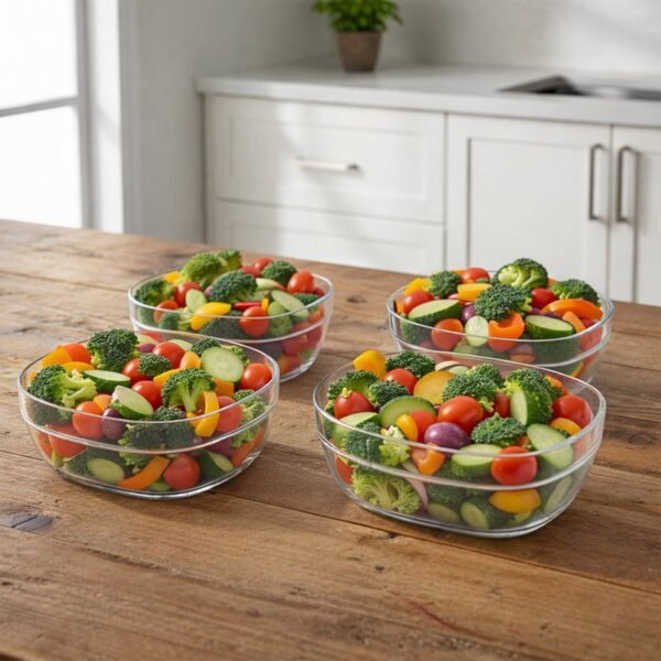 transparent multipurpose serving bowl set (4 pc set) transparent multipurpose serving bowl set (4 pc set)