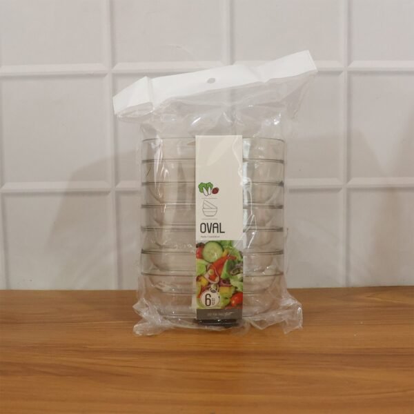 multipurpose transparent serving & storage bowls set (6 pc set)