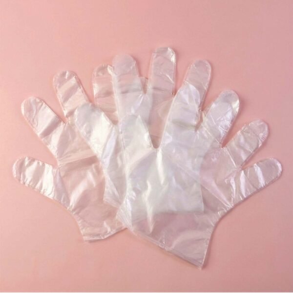 disposable clear gloves, 50 pc pack