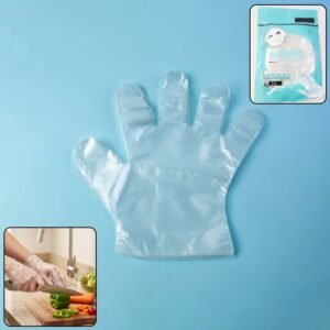 disposable clear gloves, 50 pc pack
