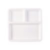 plastic 3 compartment plate for meal serving