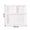 plastic 3 compartment plate for meal serving