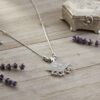antique silver tone square floral motif oxidized pendant necklace (1 pc) antique silver tone square floral motif oxidized pendant necklace (1 pc)