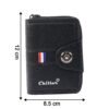 premium black zip around card holder wallet (1 pc)