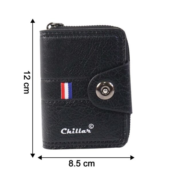 premium black zip around card holder wallet (1 pc)