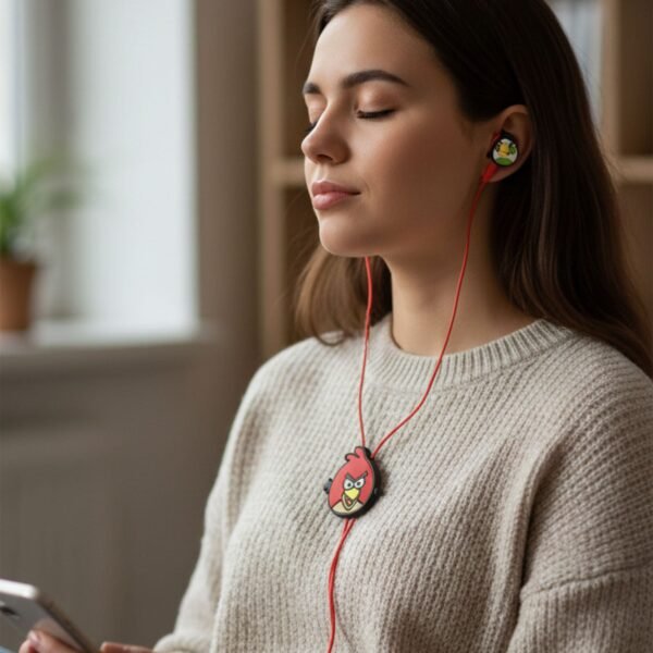 cartoon character wired in ear earphones (1 set)