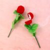 romantic artificial rose ring box stick â€“ 2 piece flower shaped