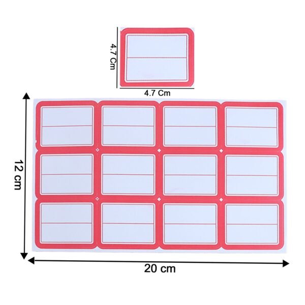 1 sheets self adhesive label stickers