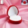 premium heart shaped velvet jewellery ring box (1 pc)