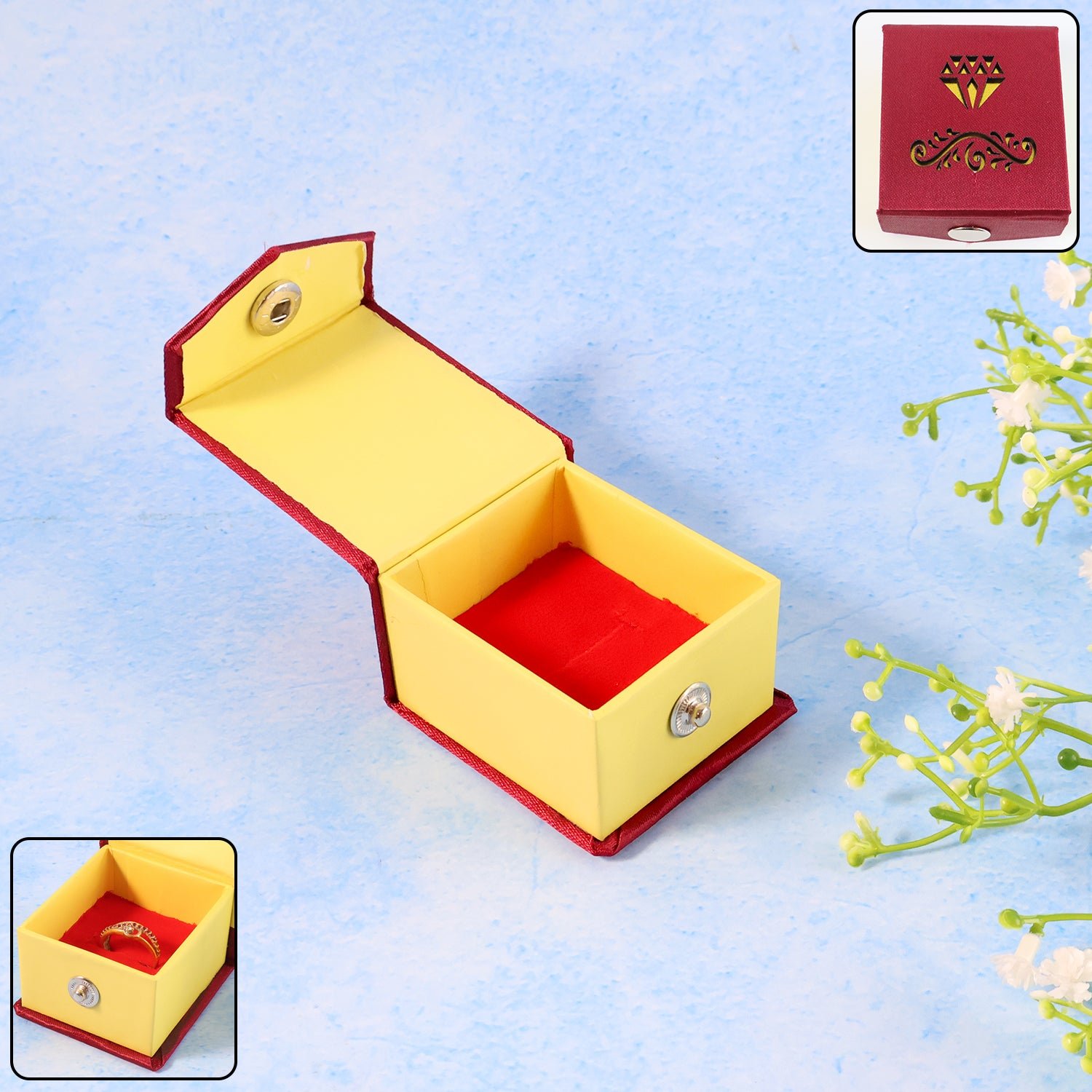 Shop Full Width premium elegant ring gift box with soft velvet cushion