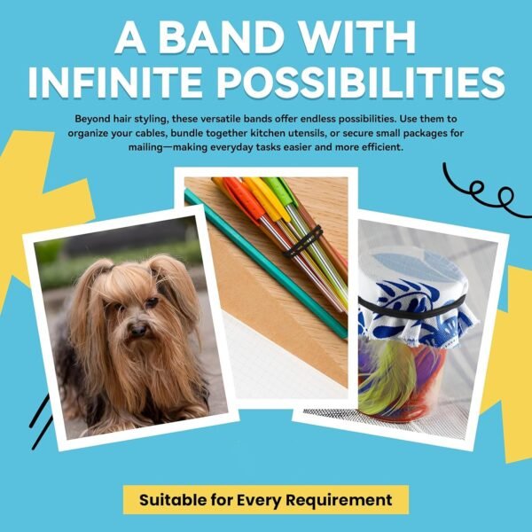 mini rubber bands for hair styling (700 pc)