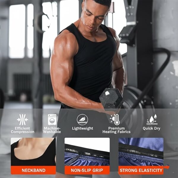 menâ€™s slim fit sweat shaper tank top (l/xl, 1 pc)