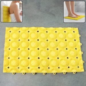 multipurpose anti slip bathroom massage mat with suction cups (33 × 21 cm)