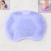 purple silicone bath massage cushion â€“ suction cup exfoliating foot scrubber & mat
