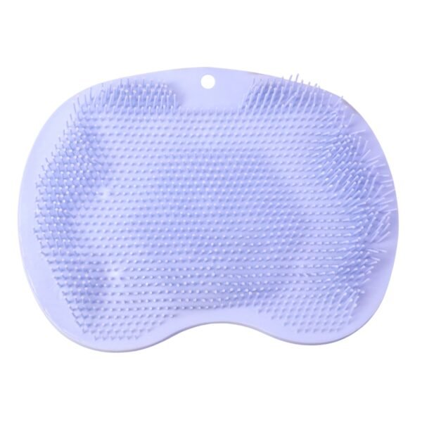 purple silicone bath massage cushion â€“ suction cup exfoliating foot scrubber & mat