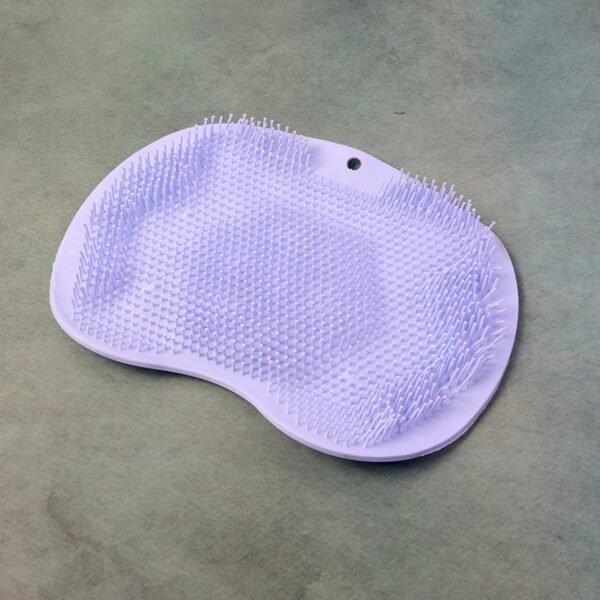 purple silicone bath massage cushion â€“ suction cup exfoliating foot scrubber & mat