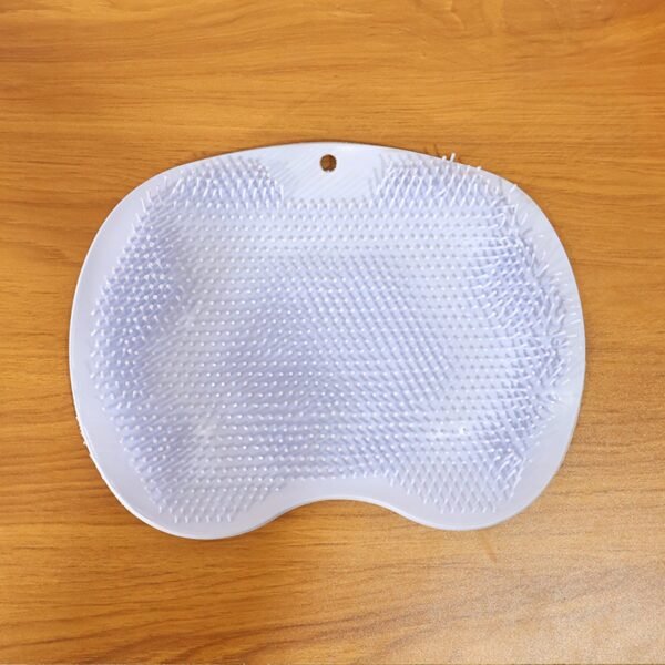 purple silicone bath massage cushion â€“ suction cup exfoliating foot scrubber & mat