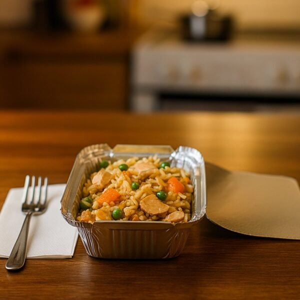 disposable aluminium food containers with lids â€“ 250 ml capacity (pack of 25)