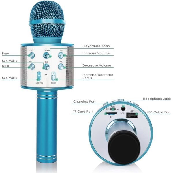 wireless bluetooth recording condenser microphone speaker 1 pc