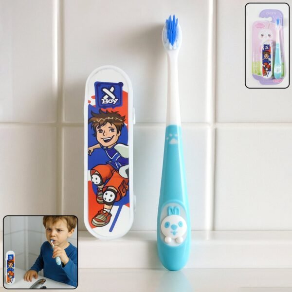 kids toothbrush with cartoon sketchboard toy