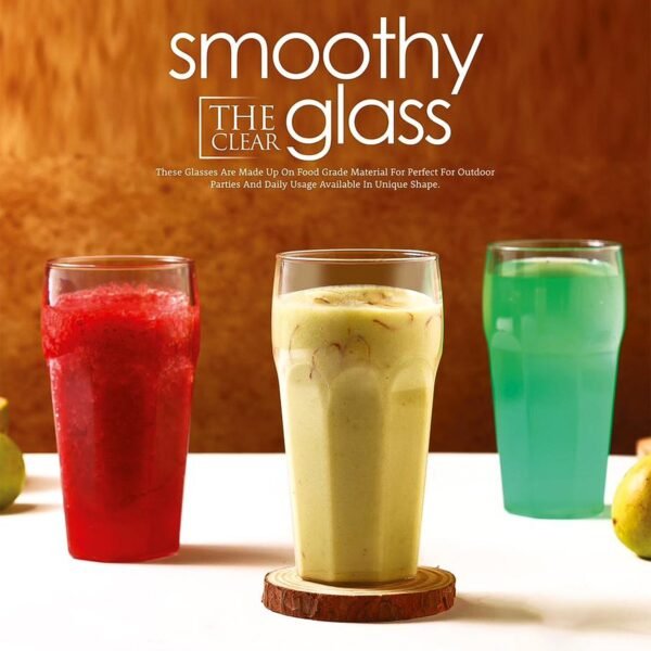 supermom transparent smoothy glass set (approx 300ml / 6 pc)
