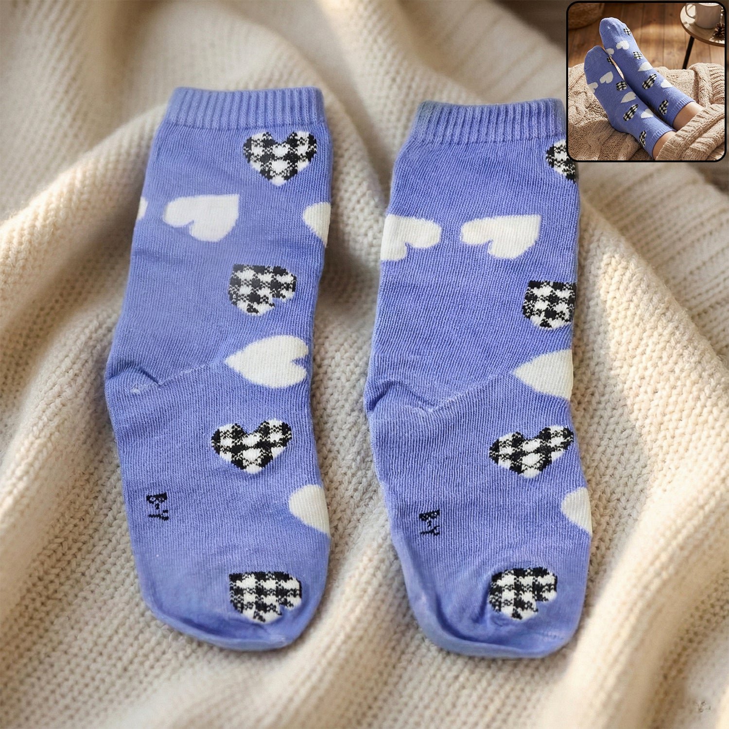 printed ankle length fashion socks (1 pair)