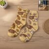 beige paisley printed fashion socks (1 pair)