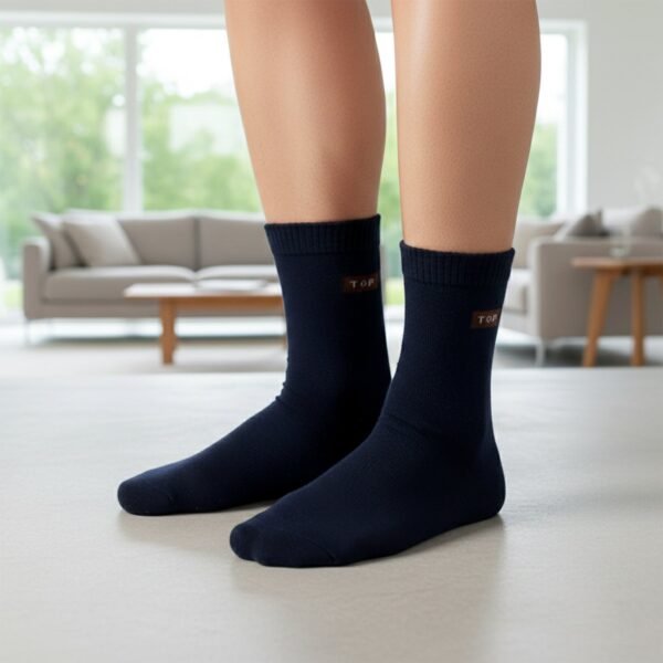 navy blue casual daily wear socks (1 pair)