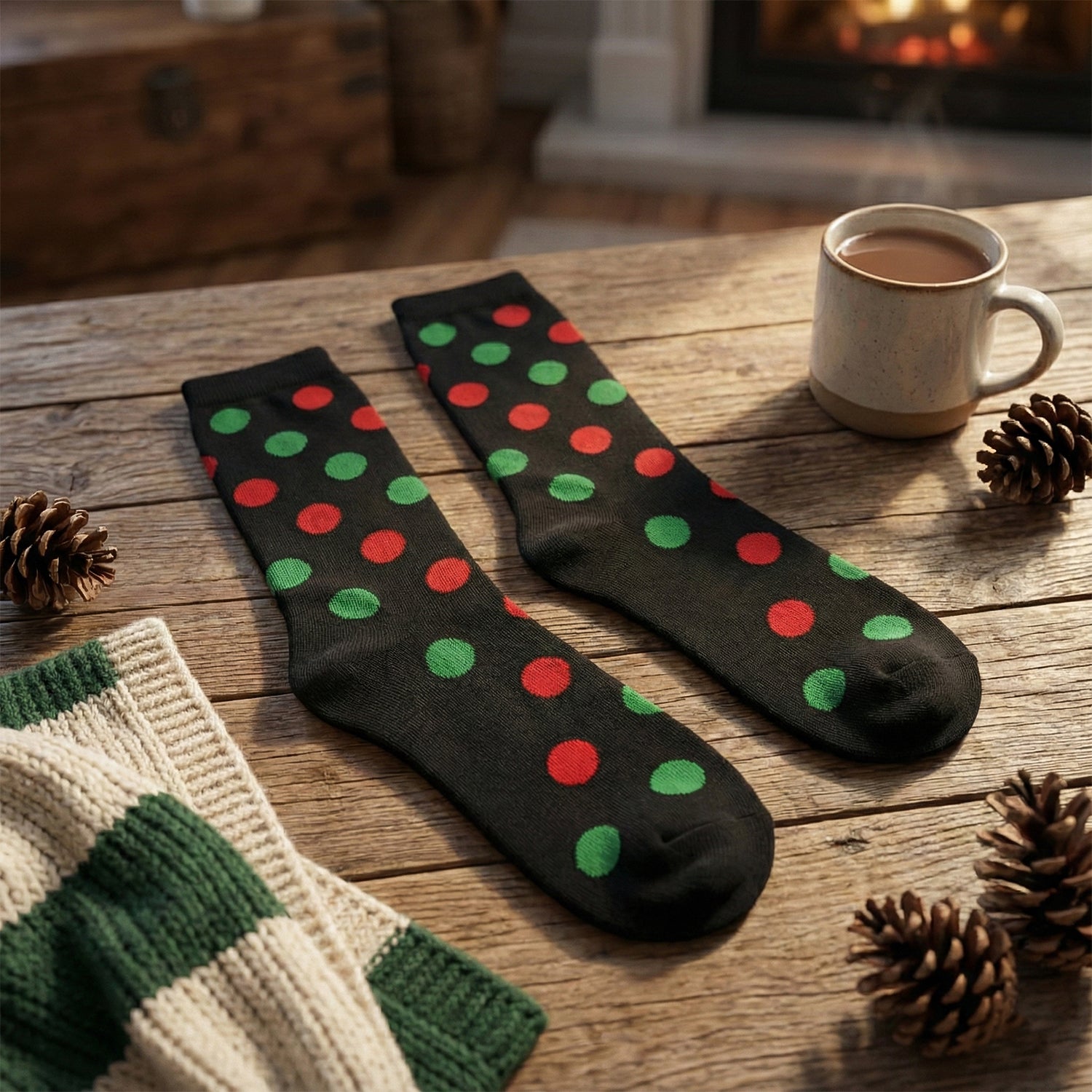 stylish polka dot socks for men and women (1 set)