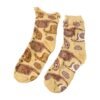 beige paisley printed fashion socks (1 pair)