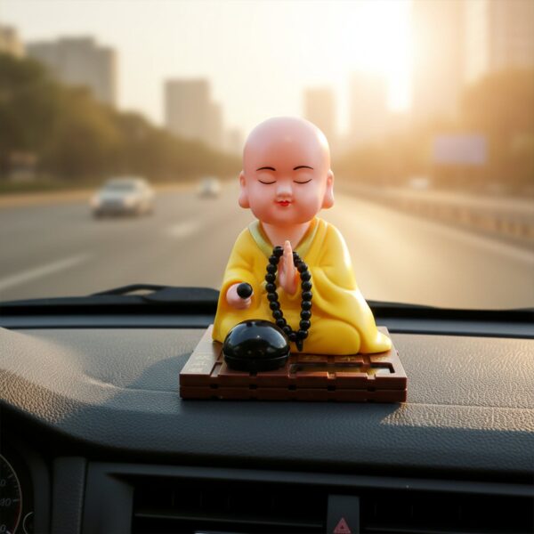 yellow solar powered sitting buddha statue (1 pc / medium) yellow solar powered sitting buddha statue (1 pc / medium)