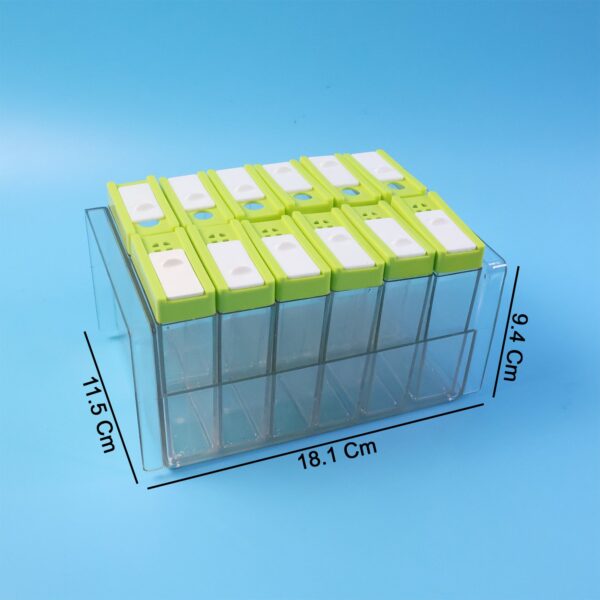 classic transparent spice rack with stand – 12 piece classic transparent spice rack with stand – 12 piece