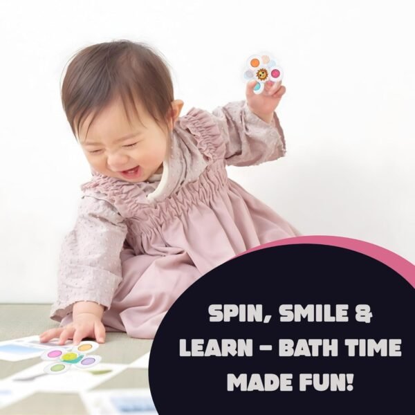 white baby spinner toy set â€“ sensory suction spin toys (3 pc set)