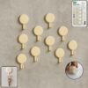 self adhesive round wall hooks (10 pc)