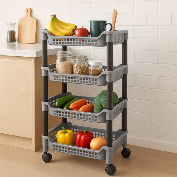 apex 4 layer big multipurpose plastic storage rack