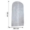 transparent garment cover bag (120 Ã— 58 cm, 1 pc)