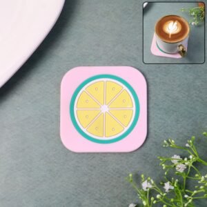 premium silicone drink coaster (1 pc, 8Ã—8 cm / mix design)
