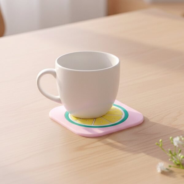 premium silicone drink coaster (1 pc, 8Ã—8 cm / mix design)