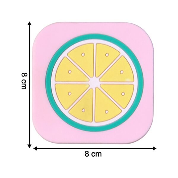 premium silicone drink coaster (1 pc, 8Ã—8 cm / mix design)