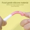 2 in 1 baby tongue cleaner and oral massager stick with soft silicone brush head