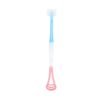 2 in 1 baby tongue cleaner and oral massager stick with soft silicone brush head