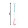 2 in 1 baby tongue cleaner and oral massager stick with soft silicone brush head