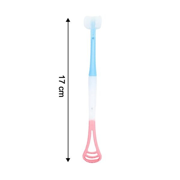 2 in 1 baby tongue cleaner and oral massager stick with soft silicone brush head