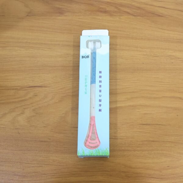 2 in 1 baby tongue cleaner and oral massager stick with soft silicone brush head