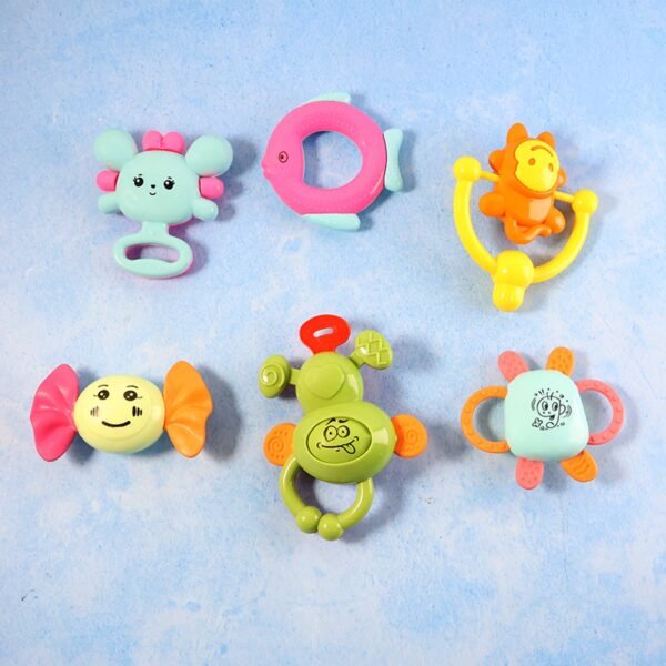 play cart tiny joys rattle toy set â€“ 6 in 1 baby rattles