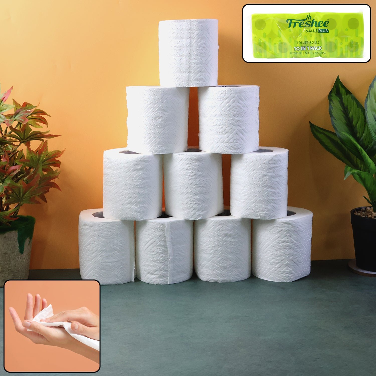 toilet tissue rolls â€“ soft embossed bathroom tissue, 220 sheets Ã— 10 rolls