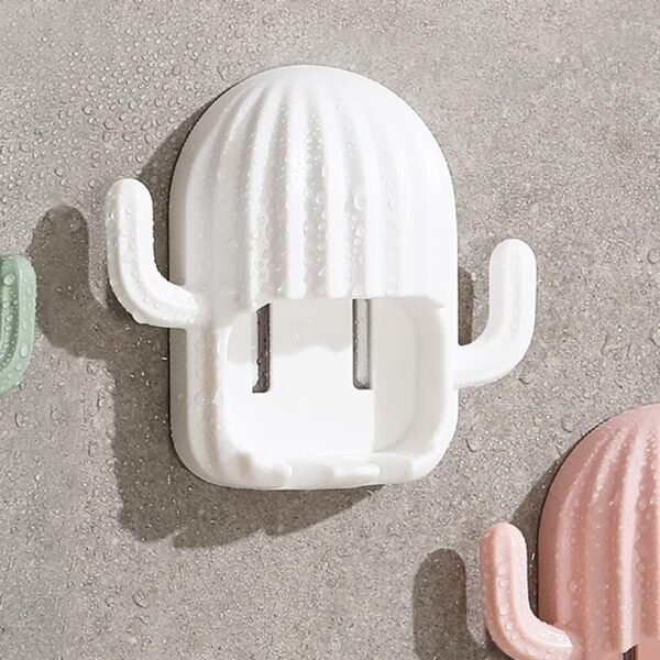 wall mounted cactus shape toothbrush holder (1 pc)